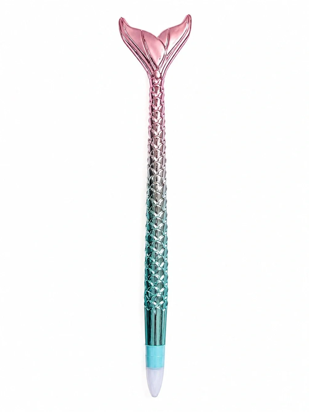 Mermaid Tail Pen Pink Teal Metallic Kawaii Novelty Stationery